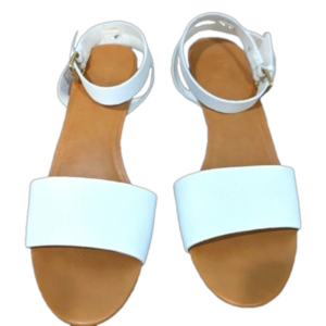 J crew white strappy ankle sandals with block heel size 9.5